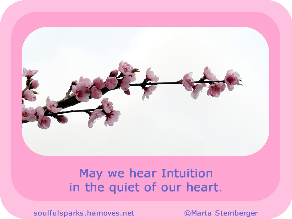 May we hear Intuition in the quiet of our heart.